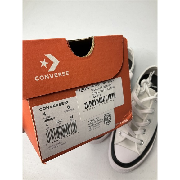 Converse Fragment Moncler Chuck 70 Low Limited Edition 169070C Sz 4 or 6 WMNS - Picture 3 of 12